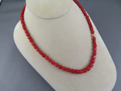 Coral Necklace with 14kt Gold