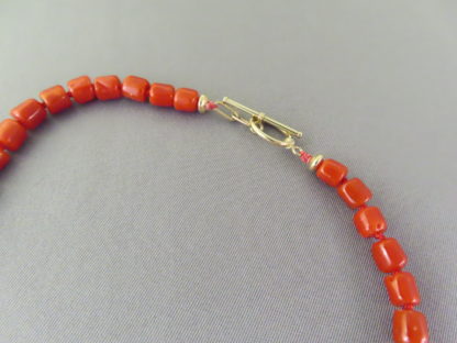 Coral Necklace with 14kt Gold