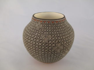 Acoma Pottery Jar by Rebecca Lucario