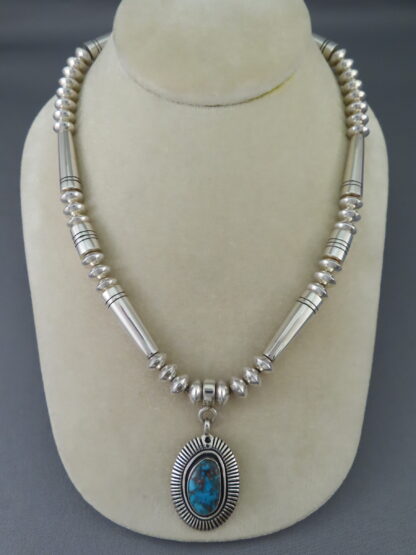 Bisbee Turquoise Pendant Necklace by Steven J Begay