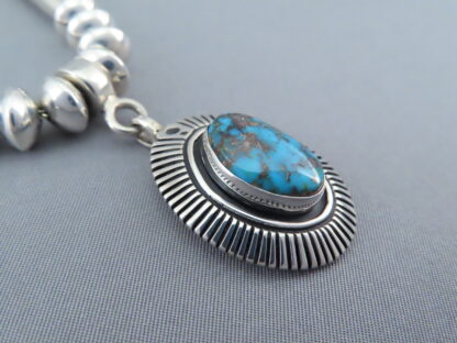 Bisbee Turquoise Pendant Necklace by Steven J Begay