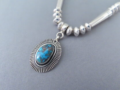 Bisbee Turquoise Pendant Necklace by Steven J Begay