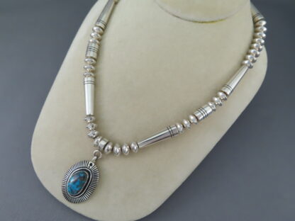 Bisbee Turquoise Pendant Necklace by Steven J Begay