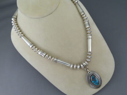 Bisbee Turquoise Pendant Necklace by Steven J Begay