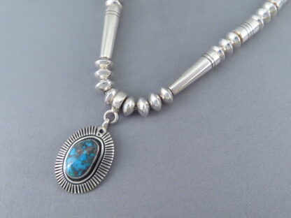 Bisbee Turquoise Pendant Necklace by Steven J Begay