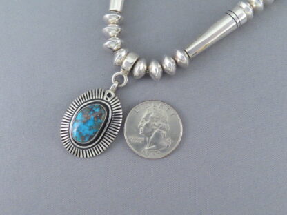 Bisbee Turquoise Pendant Necklace by Steven J Begay