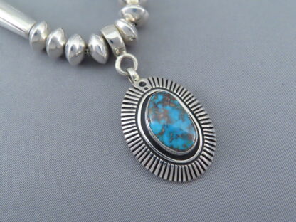 Bisbee Turquoise Pendant Necklace by Steven J Begay