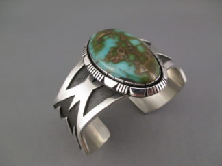 Royston Turquoise Cuff Bracelet by Native American Navajo Indian jewelry artist, Cooper Willie $995-