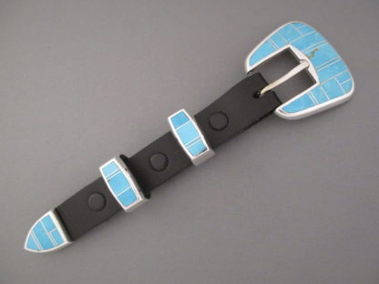 Turquoise Inlay Ranger Belt Buckle Set