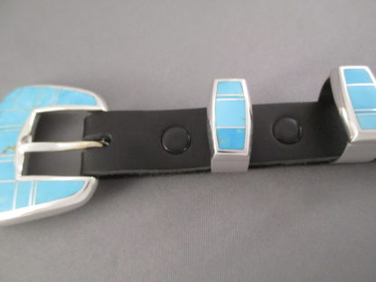 Turquoise Inlay Ranger Belt Buckle Set