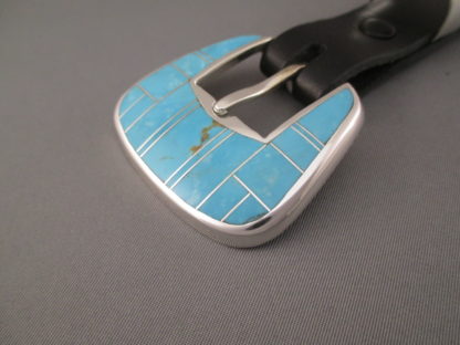 Turquoise Inlay Ranger Belt Buckle Set