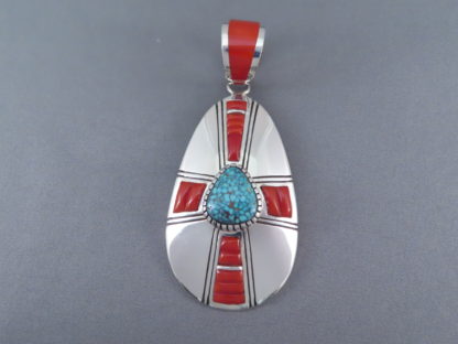 Michael Perry Pendant with Kingman Turquoise & Coral