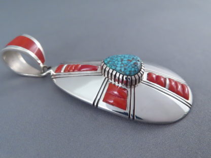 Michael Perry Pendant with Kingman Turquoise & Coral