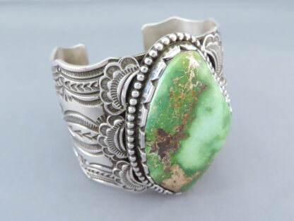 Massive Sterling Silver Bracelet with Royston Turquoise
