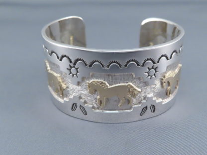 HORSE Bracelet by Fortune Huntinghorse in Gold & Silver