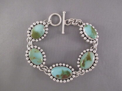 Royston Turquoise Link Bracelet by Artie Yellowhorse