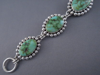 Turquoise Link Bracelet by Artie Yellowhorse (Sonoran Gold)