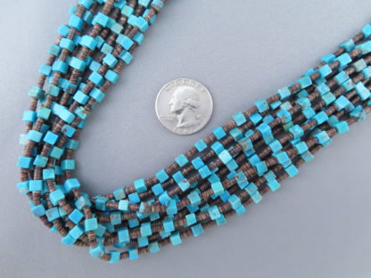10 Strand Sleeping Beauty Turquoise Necklace