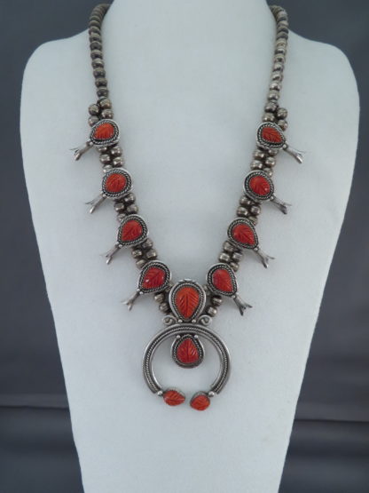Coral Squash Blossom Necklace (Vintage)
