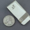 Dolomite & Black Jade Inlay Money Clip