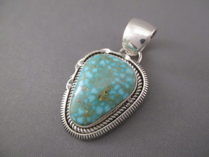 Sterling Silver & Royston Turquoise Pendant by Artie Yellowhorse