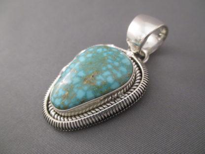 Sterling Silver & Royston Turquoise Pendant by Artie Yellowhorse