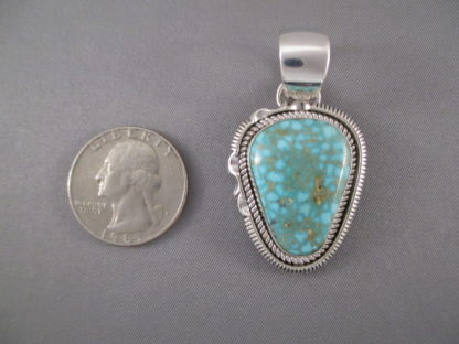 Sterling Silver & Royston Turquoise Pendant by Artie Yellowhorse