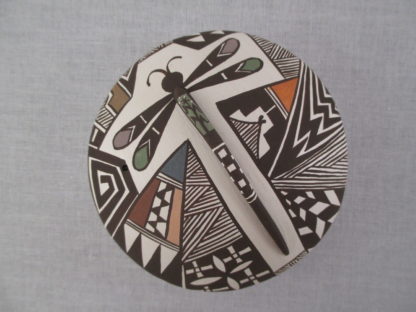 Seed Pot with Dragonfly – Acoma Pottery by Carolyn Concho