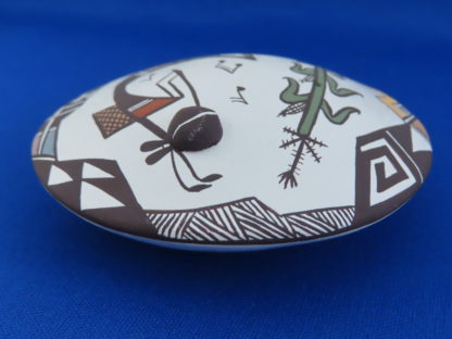 Kokopelli Acoma Seed Pot by Carolyn Concho