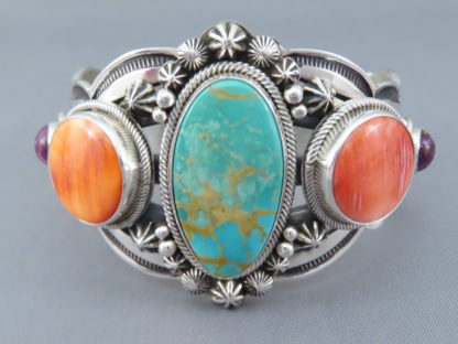 Turquoise & Spiny Oyster Shell Cuff Bracelet