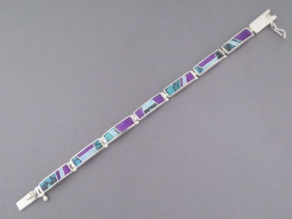 Multi-Stone Inlay Link Bracelet featuring Opal