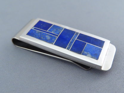 Money Clip with Lapis Inlay