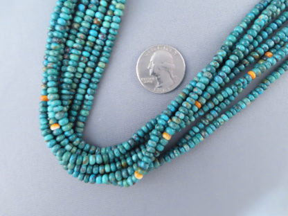 Stormy Mountain Turquoise Necklace by Lita Atencio (Santo Domingo)