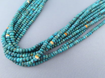 Stormy Mountain Turquoise Necklace by Lita Atencio (Santo Domingo)