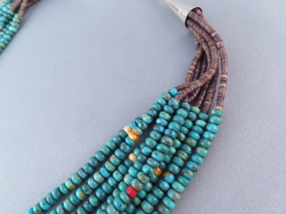 Stormy Mountain Turquoise Necklace by Lita Atencio (Santo Domingo)