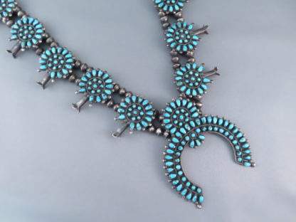 Morenci Turquoise Squash Blossom Necklace – Vintage