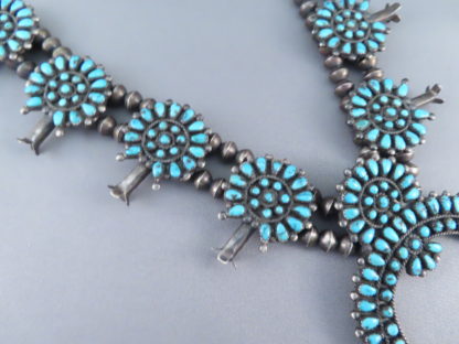 Morenci Turquoise Squash Blossom Necklace – Vintage