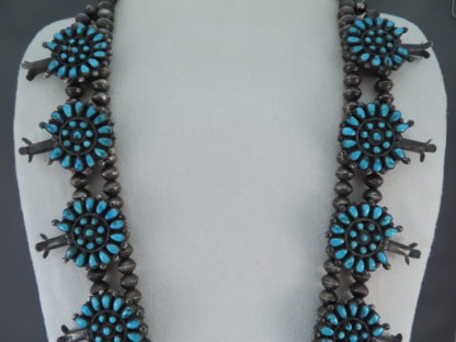 Morenci Turquoise Squash Blossom Necklace – Vintage