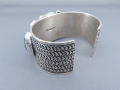 Kingman Turquoise Cuff Bracelet by Guy Hoskie