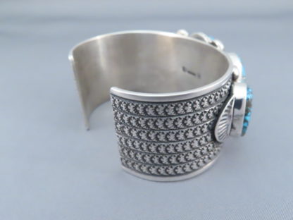 Kingman Turquoise Cuff Bracelet by Guy Hoskie