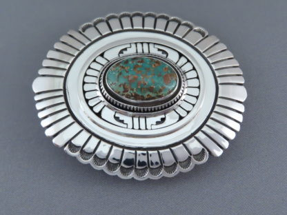 Darling Darlene Turquoise Belt Buckle by Leonard Nez