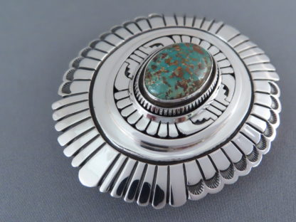 Darling Darlene Turquoise Belt Buckle by Leonard Nez