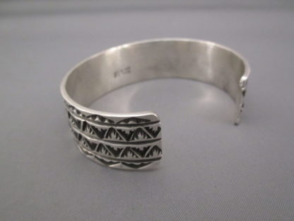 Stamped Silver Cuff Bracelet by Orville White