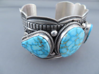 Kingman Turquoise Cuff Bracelet (Large & IMPRESSIVE)
