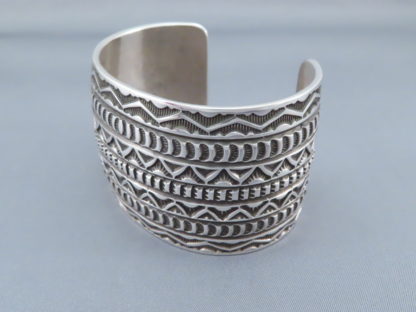 Wide Sterling Silver Navajo Cuff Bracelet