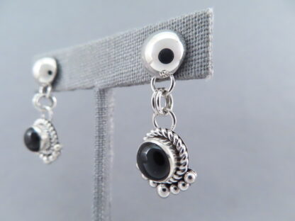 Sterling Silver & Onyx Earrings by Artie Yellowhorse