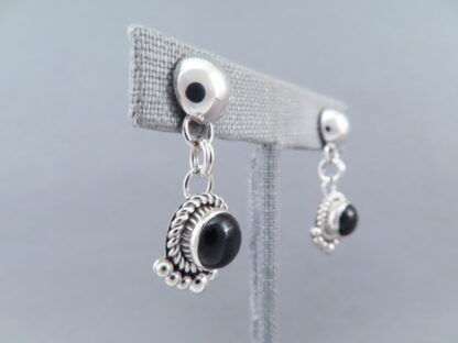 Sterling Silver & Onyx Earrings by Artie Yellowhorse