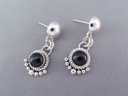 Sterling Silver & Onyx Earrings by Artie Yellowhorse