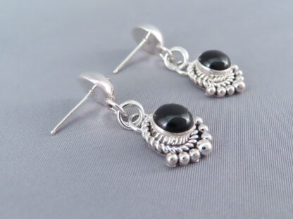 Sterling Silver & Onyx Earrings by Artie Yellowhorse