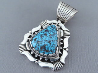 Buy Turquiose Jewelry - AWESOME Kingman Turquoise Pendant by Native American Jeweler, Curtis Pete $1,995- FOR SALE